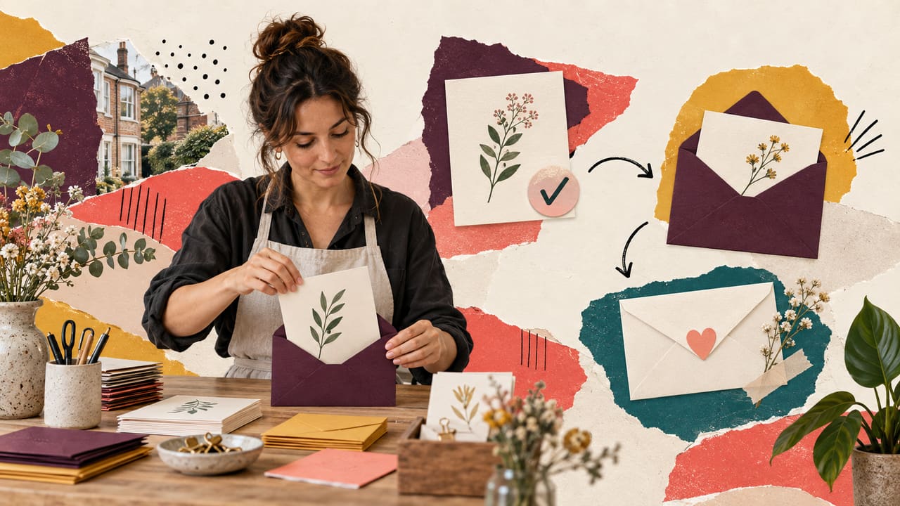 A service-business owner arranges a signup card and welcome-delivery path.